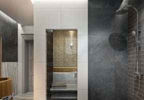 Фотография 10159  категории 'Двухэтажная баня в посёлке Бурцево 134 м²'